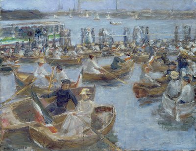 Tarde en el Uhlenhorster Fahrhaus, 1910 de Max Liebermann